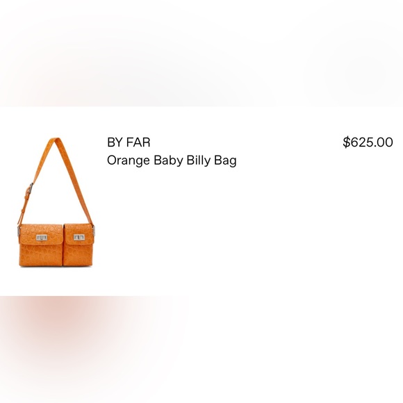 By Far Orange Baby Billy Bag NWT - Picture 7 of 7